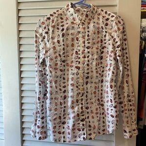 Gap shrunken boyfriend button down.